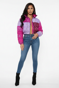 Veste Puffer Paisley Rose/Violet
